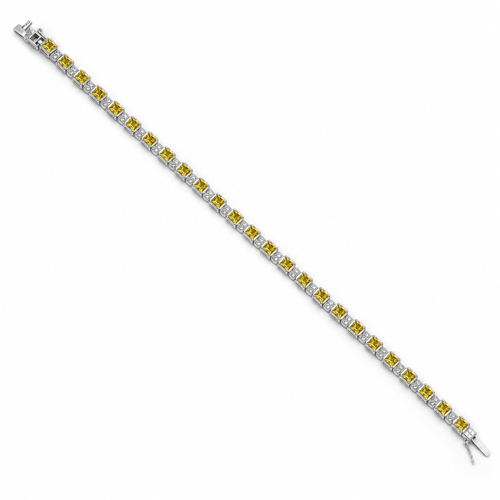 Created Yt White Wz Round Cut Flower Bracelet — studio