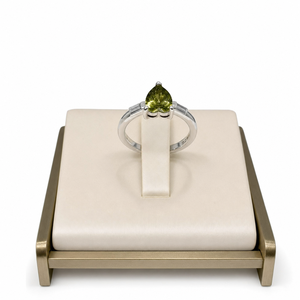 Created Pe White Baguette Pear Cut Pendant — studio