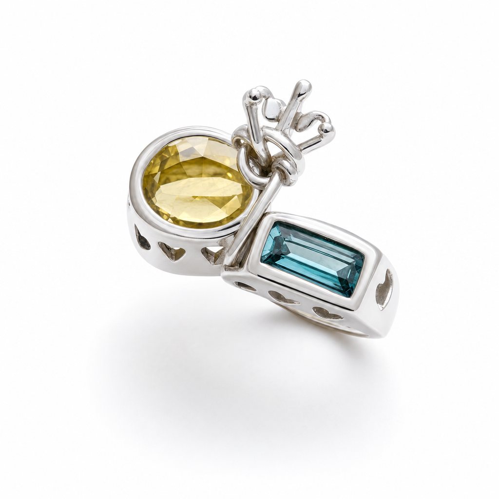 Created Bz White Baguette Oval Cut Ring 7 — studio