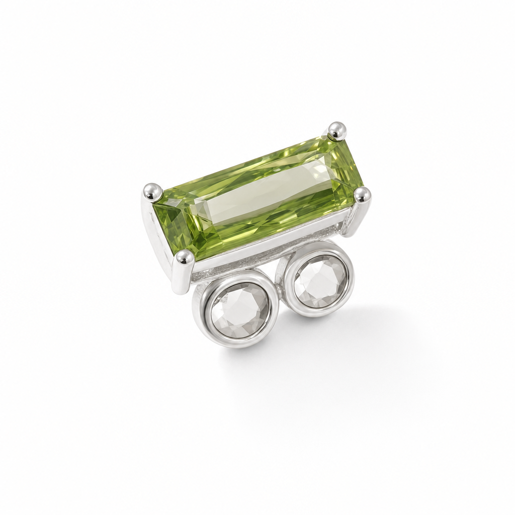 Created Pe White Baguette Emerald Cut Ring 6 — studio