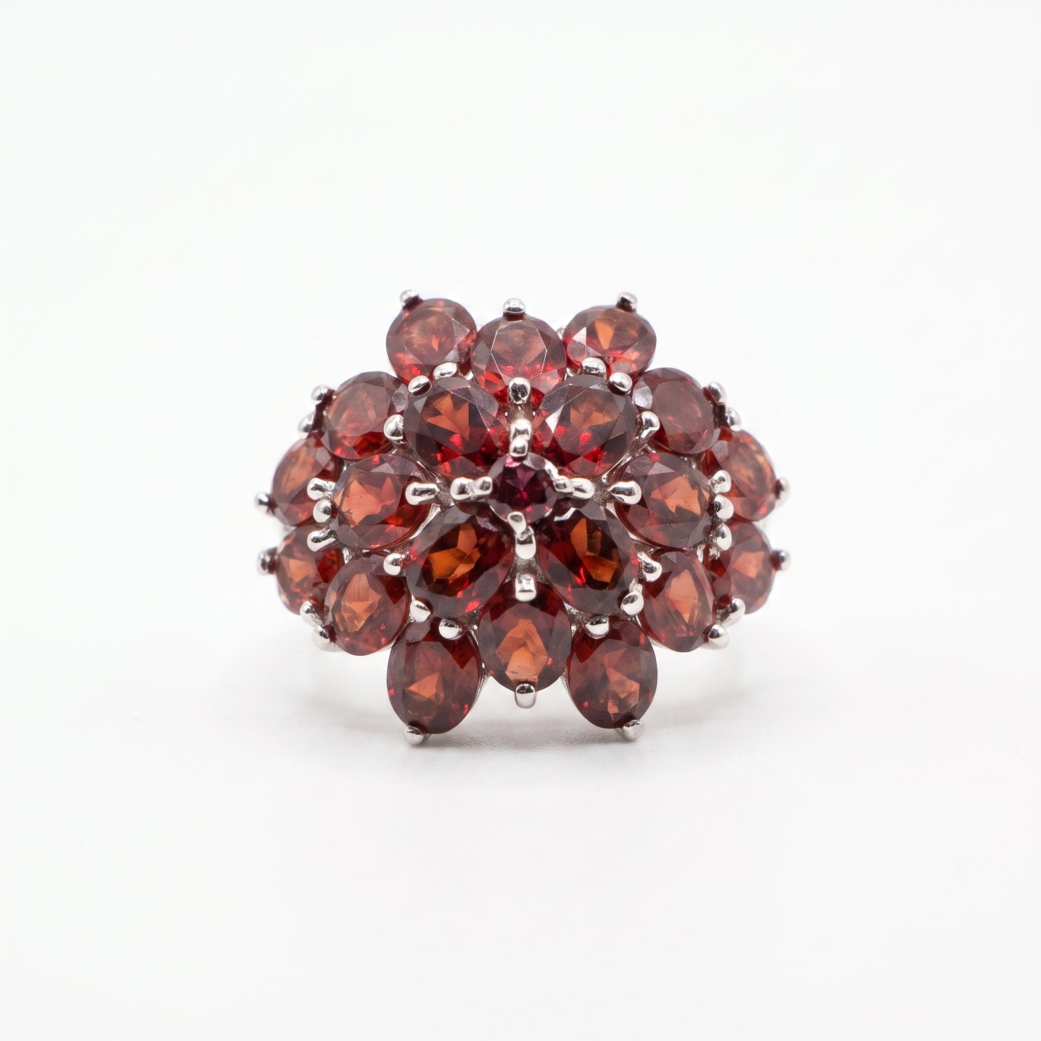 Created Garnet White Zircon Emerald Cut Ring 9/5 — studio