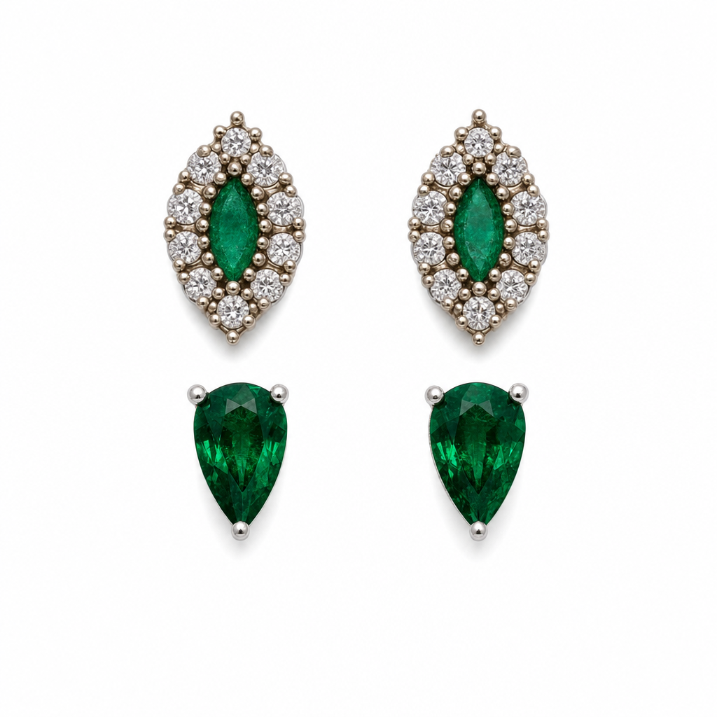 Created Em White Wz Pear Cut Earring — studio