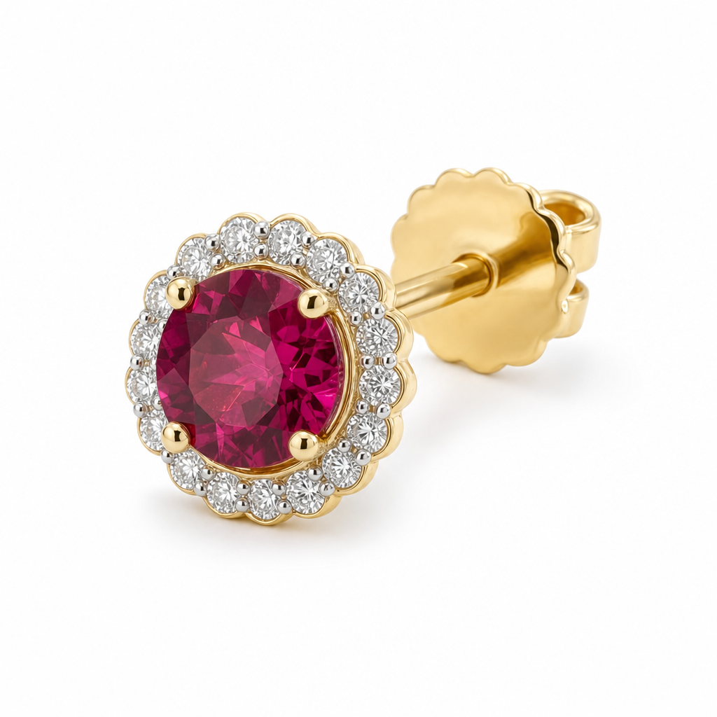 Gold To Round Cut Studs Earring — studio