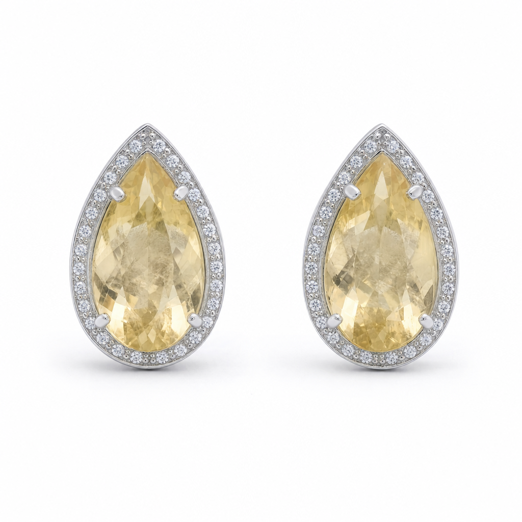 Created Stone White Wz Multi Oval Cut Earring — studio
