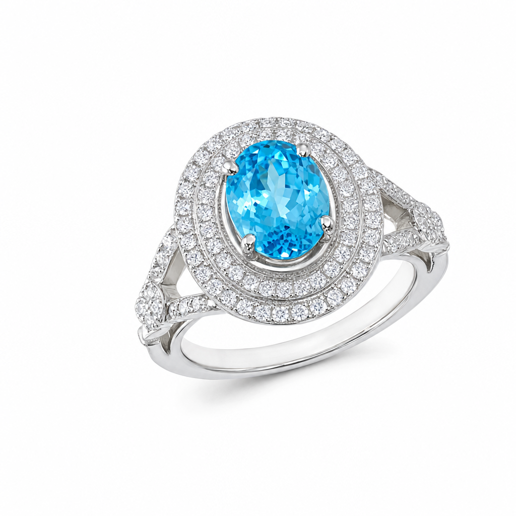 Gold Tu White Wz Oval Cut Ring 4/5 — studio