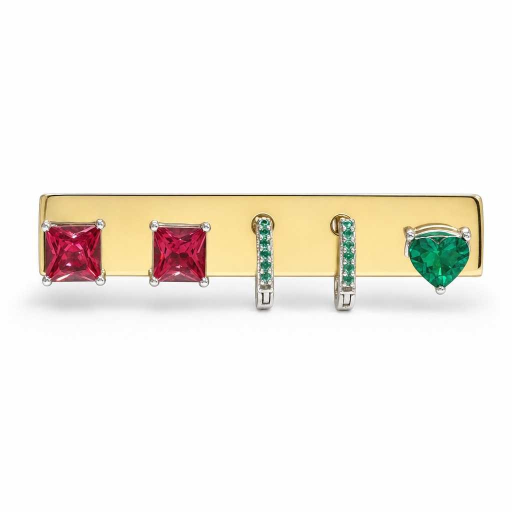 Created Ru Princess Cut Studs Earring — studio