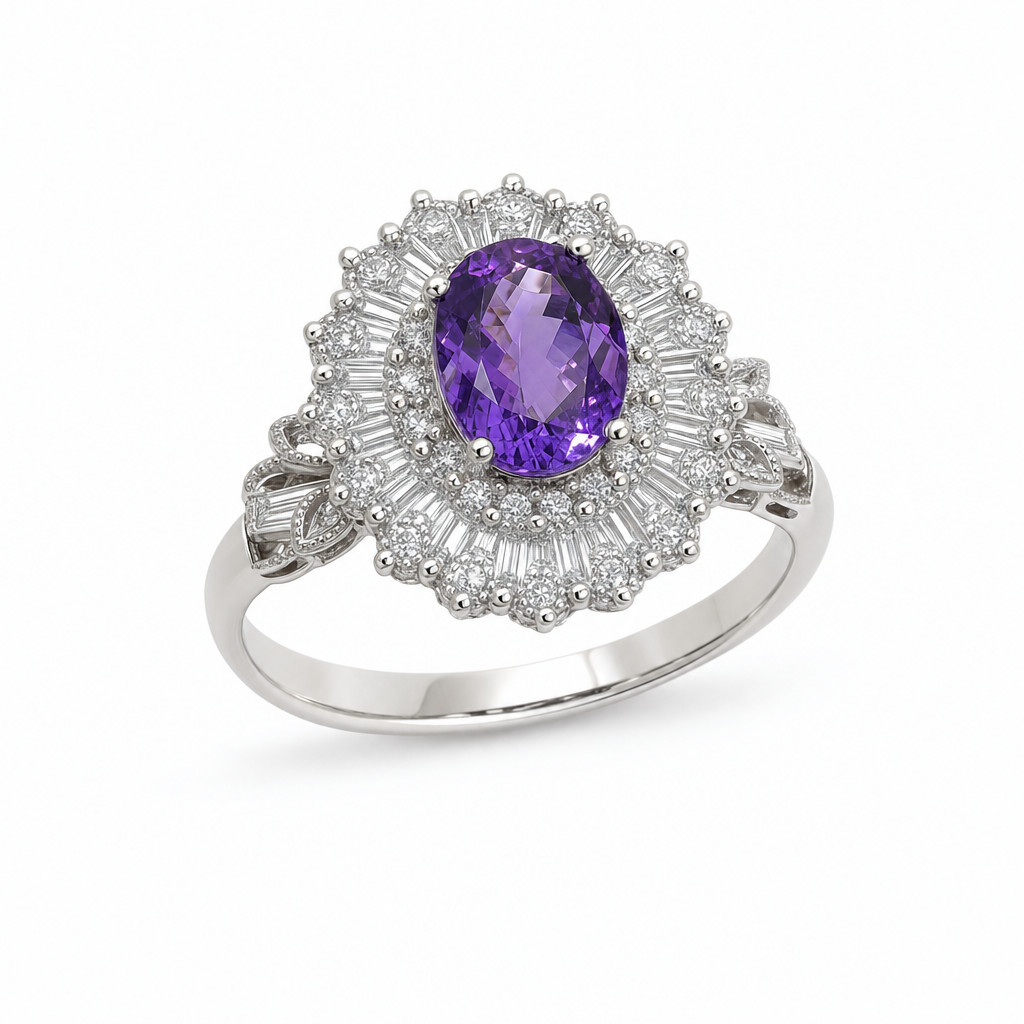 Gold Am White Wz Emerald Cut Ring 6 — studio