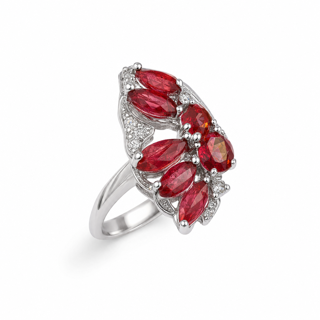 Created Ru White Wz Oval Cut Ring 6 — studio