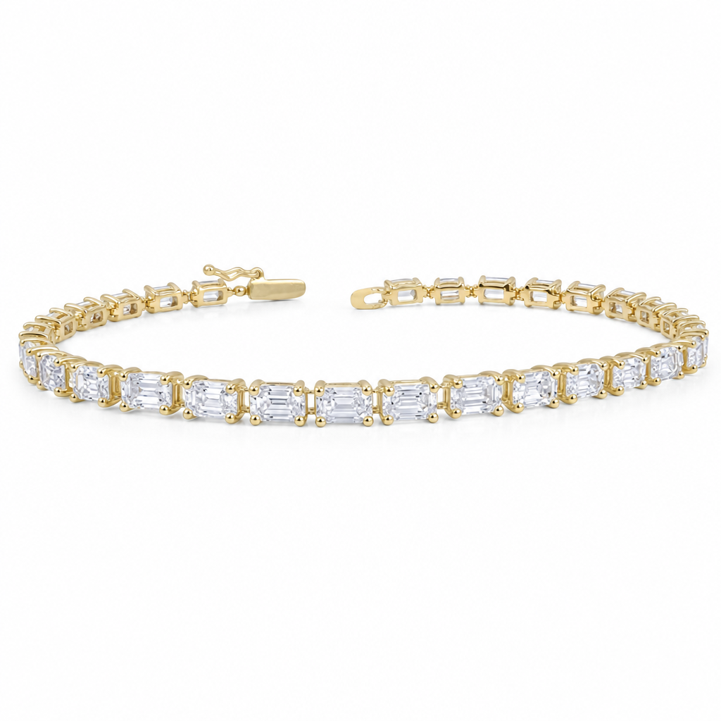 Created Yt White Wz Emerald Cut Bracelet — studio