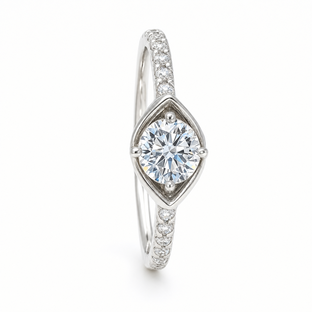 Gold Wz Round Cut Ring 5 — studio