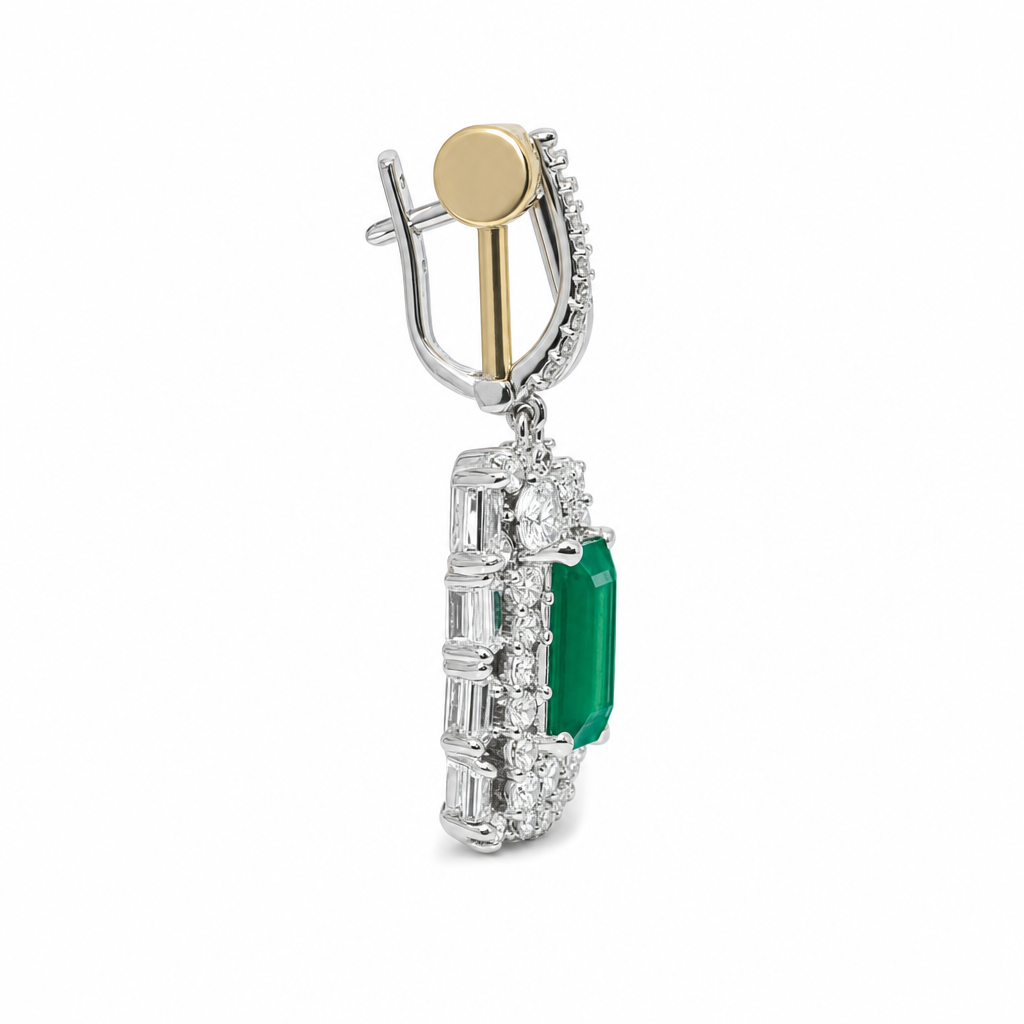 Created Em White Wz Emerald Cut Earring — studio