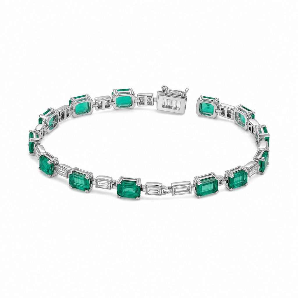 Created Em White Wz Baguette Cut Bracelet — studio