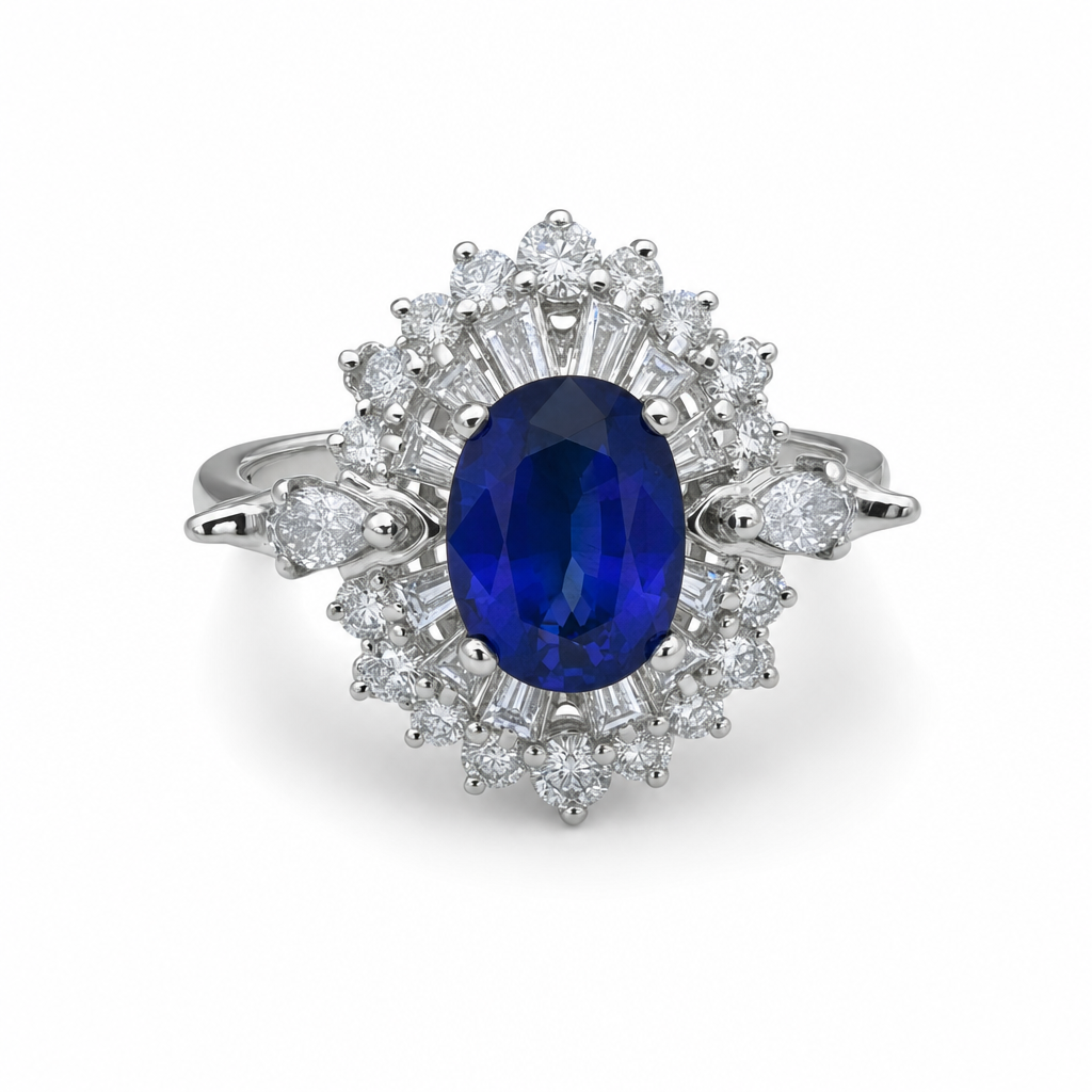 Gold Sa White Wz Oval & Pear Cut Ring 8 — studio