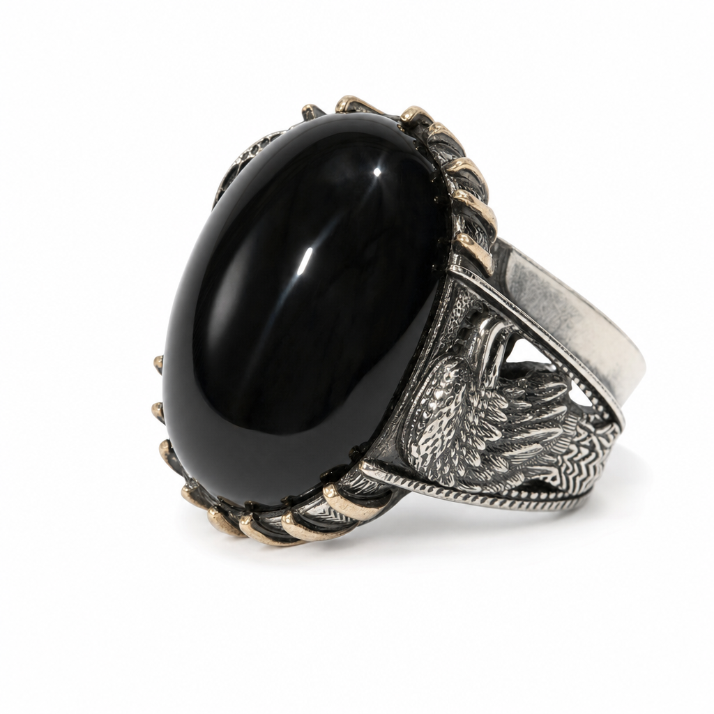 Gold Ag Oval Cut Mans Ring 11 — studio