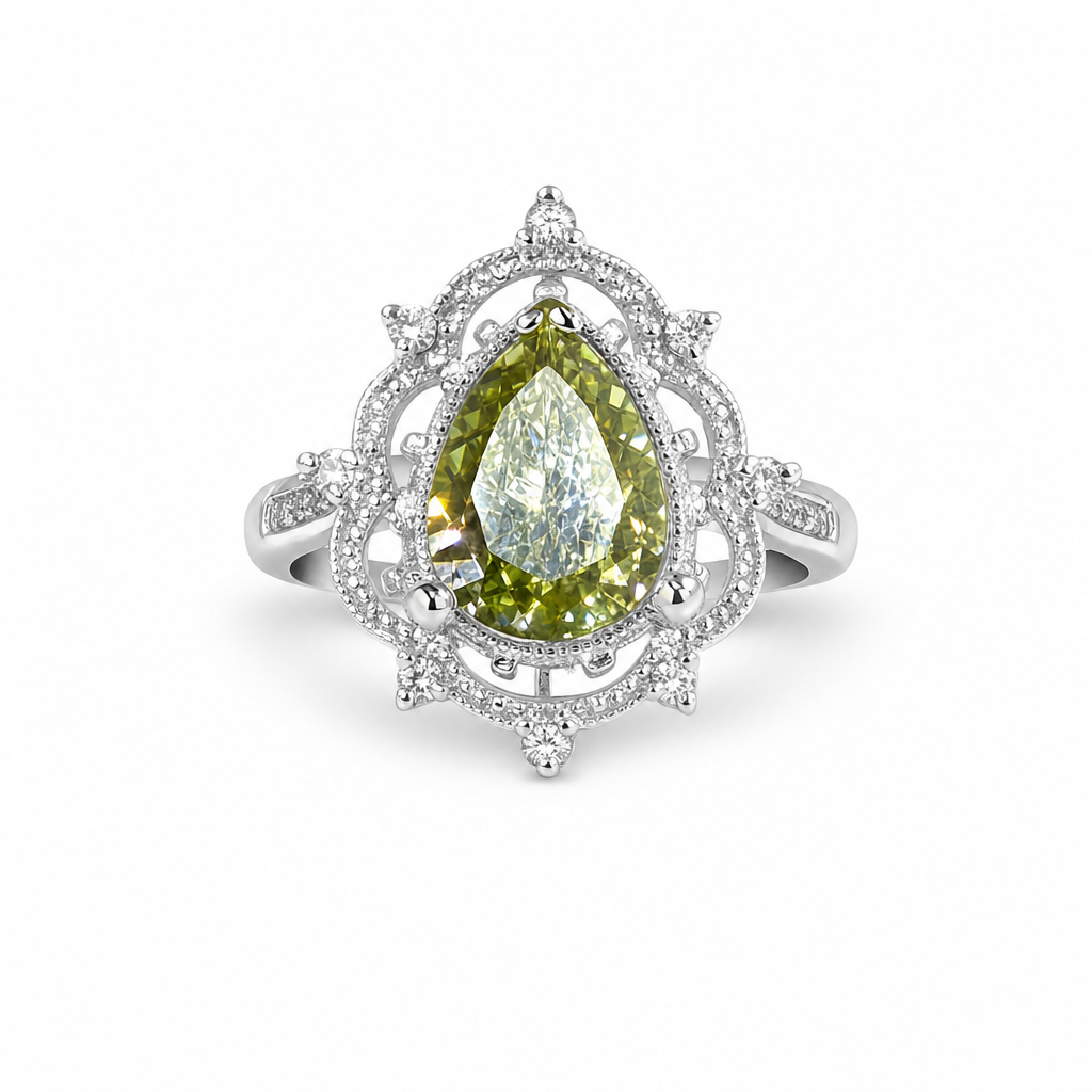 Created Pe White Wz Princess Cut Ring 9 — studio