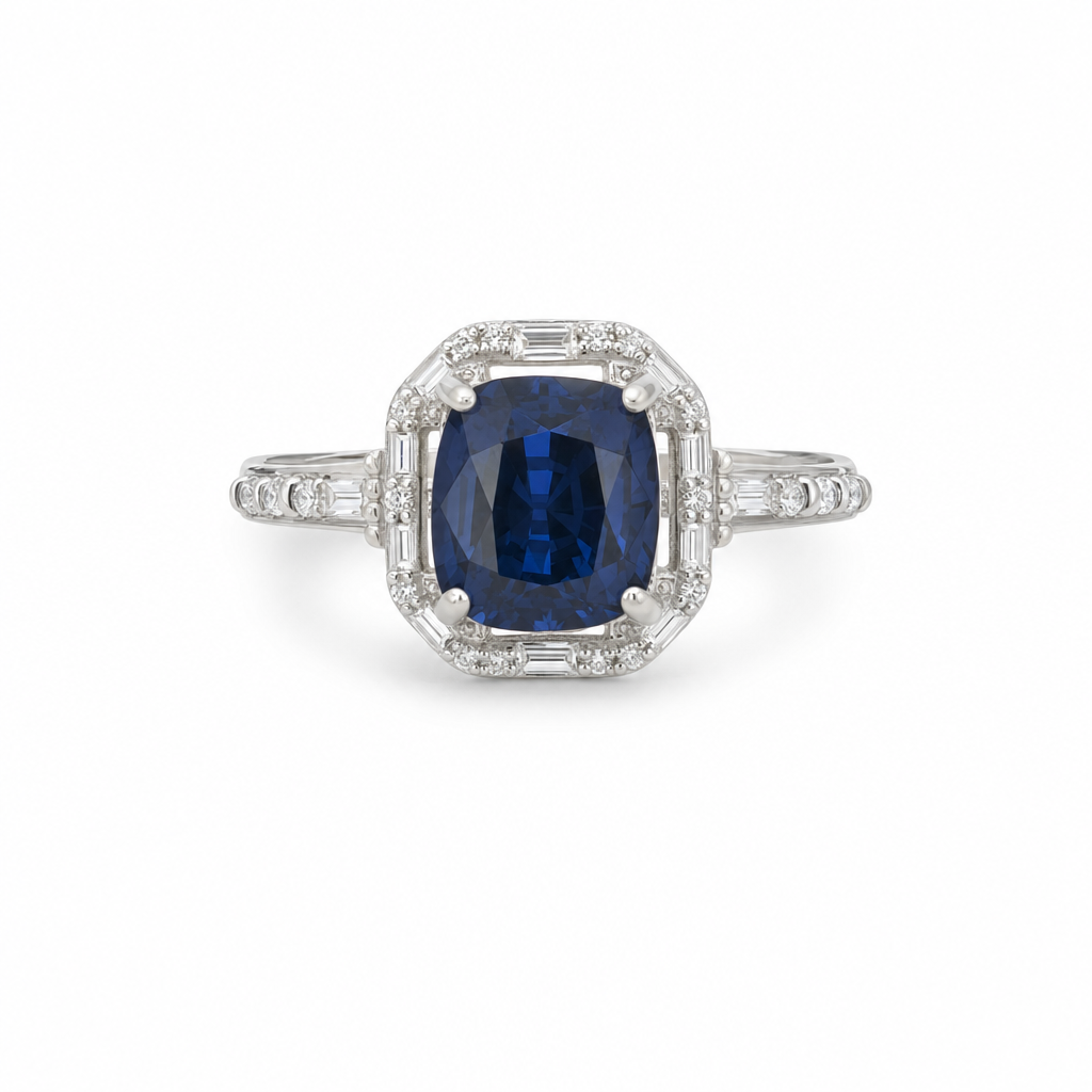 Created Sa White Baguette Oval Cut Ring 7 — studio