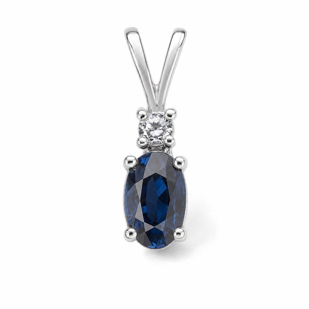 Created Sa White Wz Round Cut Pendant — studio
