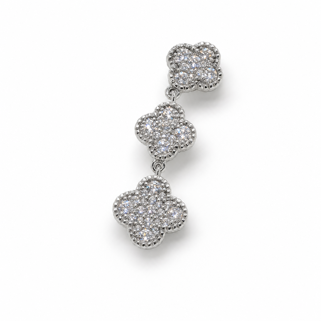 Gold Pe White Wz Oval Cut Earring — studio